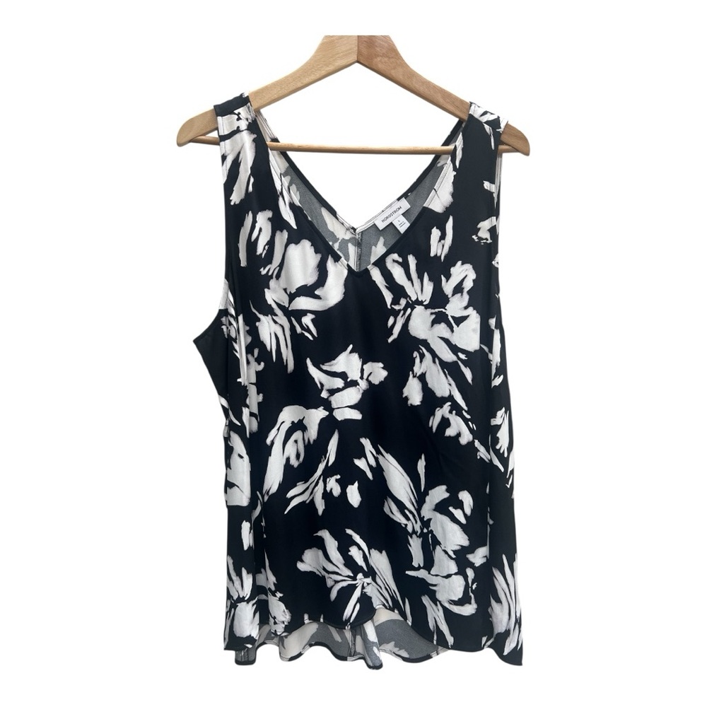 Floral Black and White Women's Top - Large - NWT